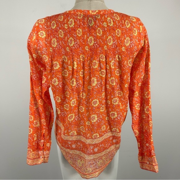 ❤️ J. Crew Orange Cream Relaxed Blouse with Mandarin Collar 4 - Picture 4 of 11